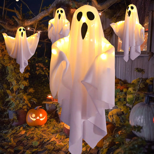 Halloween Theme Ghost Hanging Lights 3 Light Modes