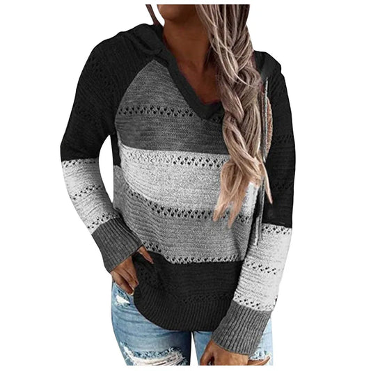 Autumn Women's Pullover Patchwork Knit